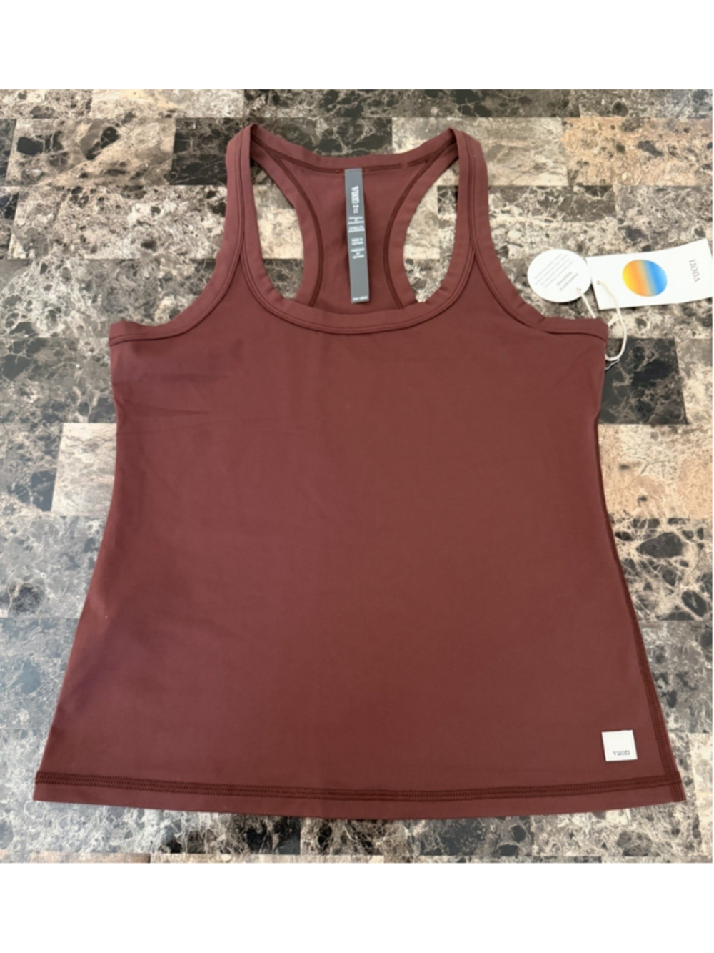 VUORI LUX RACERBACK TANK SLEEVELESS BURNT SIENNA COLOR SIZE XS